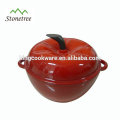 Heavy-Duty Enamel Coating Pumpkin Shape Cast Iron Cookware